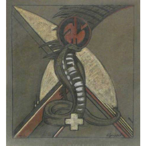 Cobra dressé. 1932.